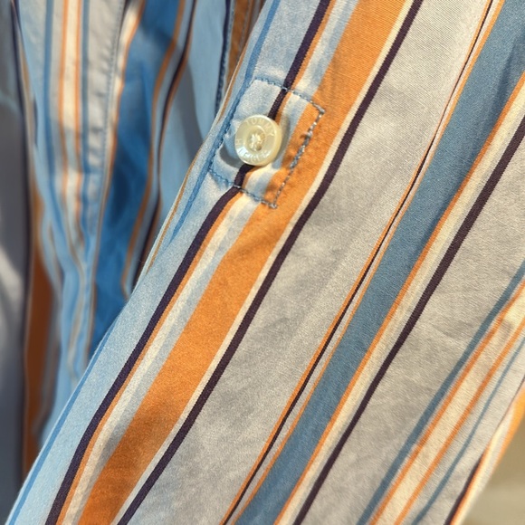 Vintage Tommy Hilfiger Y2K Women’s Pocketed Striped Button Up Size 12 - Picture 6 of 14